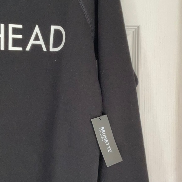Brunette the label NWT ‘Redhead’ black sweatshirt Sz XS oversized - Picture 4 of 9